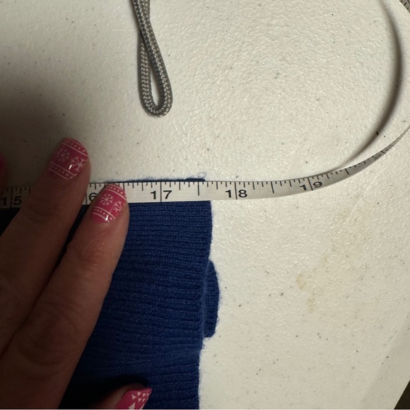 Ava & Viv - V Neck Long Sleeve Knit Sweater - Royal Blue - 2x - Picture 14 of 15